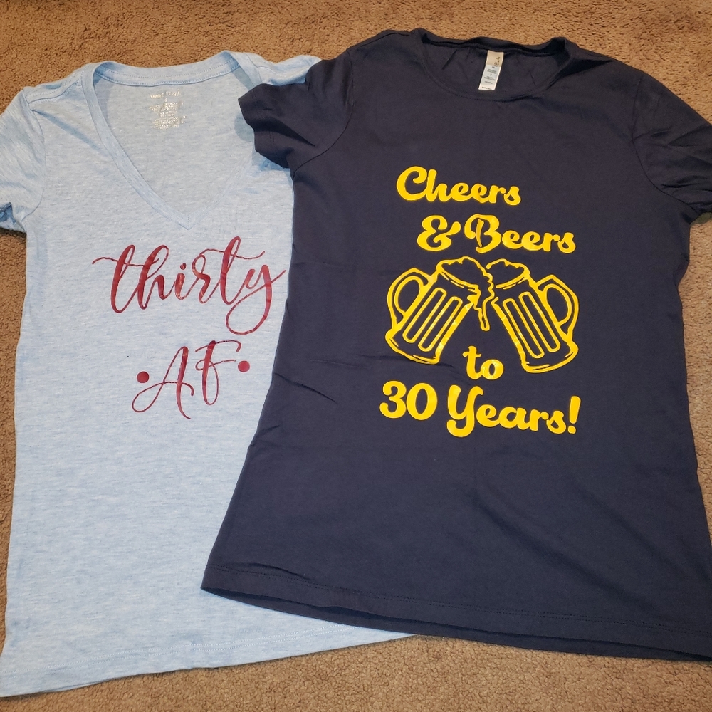 Custom 30th birthday shirts- SMALL